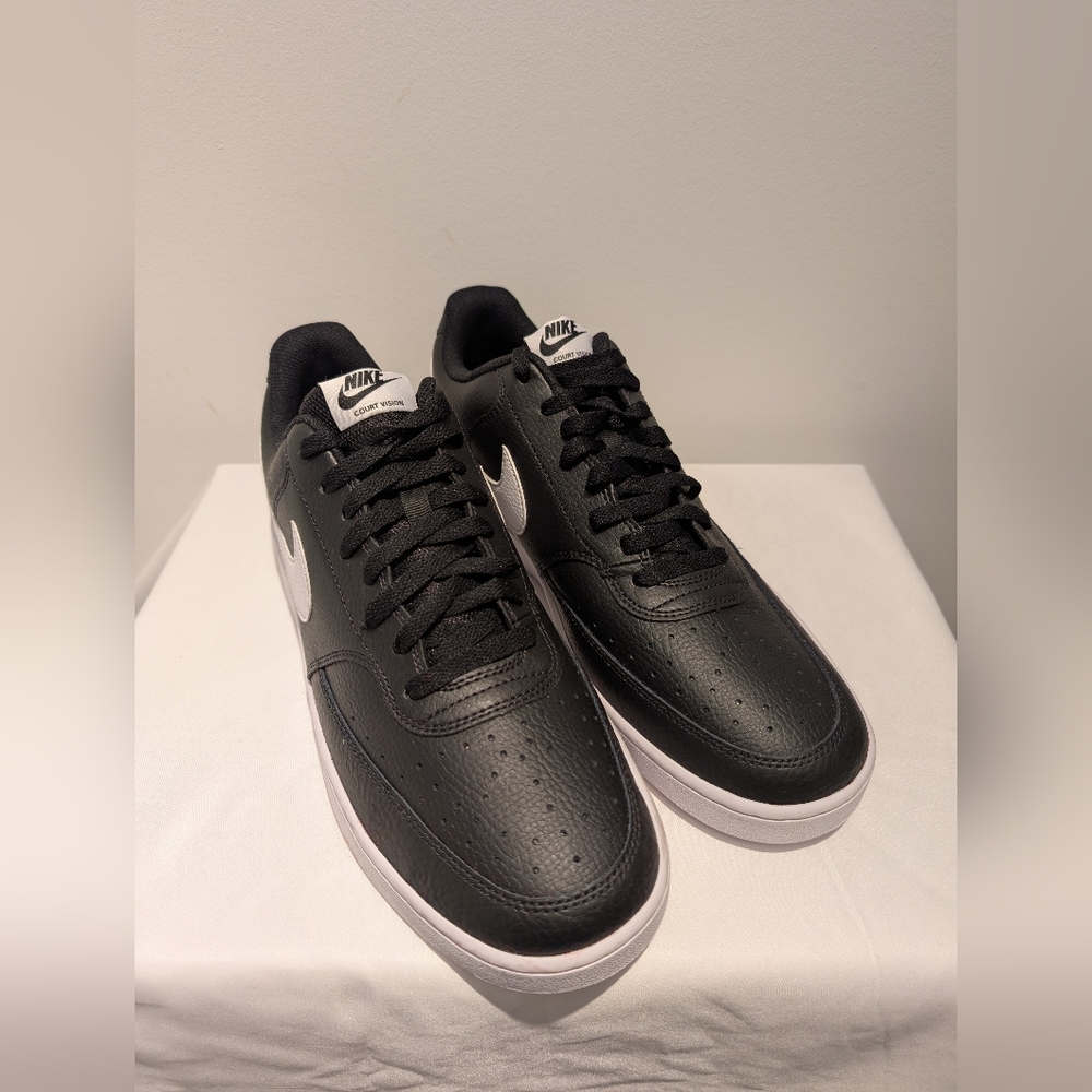 Nike Court Vision Low Black & White Men's US Size 12 Running Shoes (New no Box)